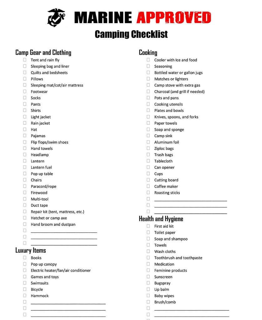 Beginner's Lake Camping Checklist for 2023 Don't Miss Out! Outdoor Overnights