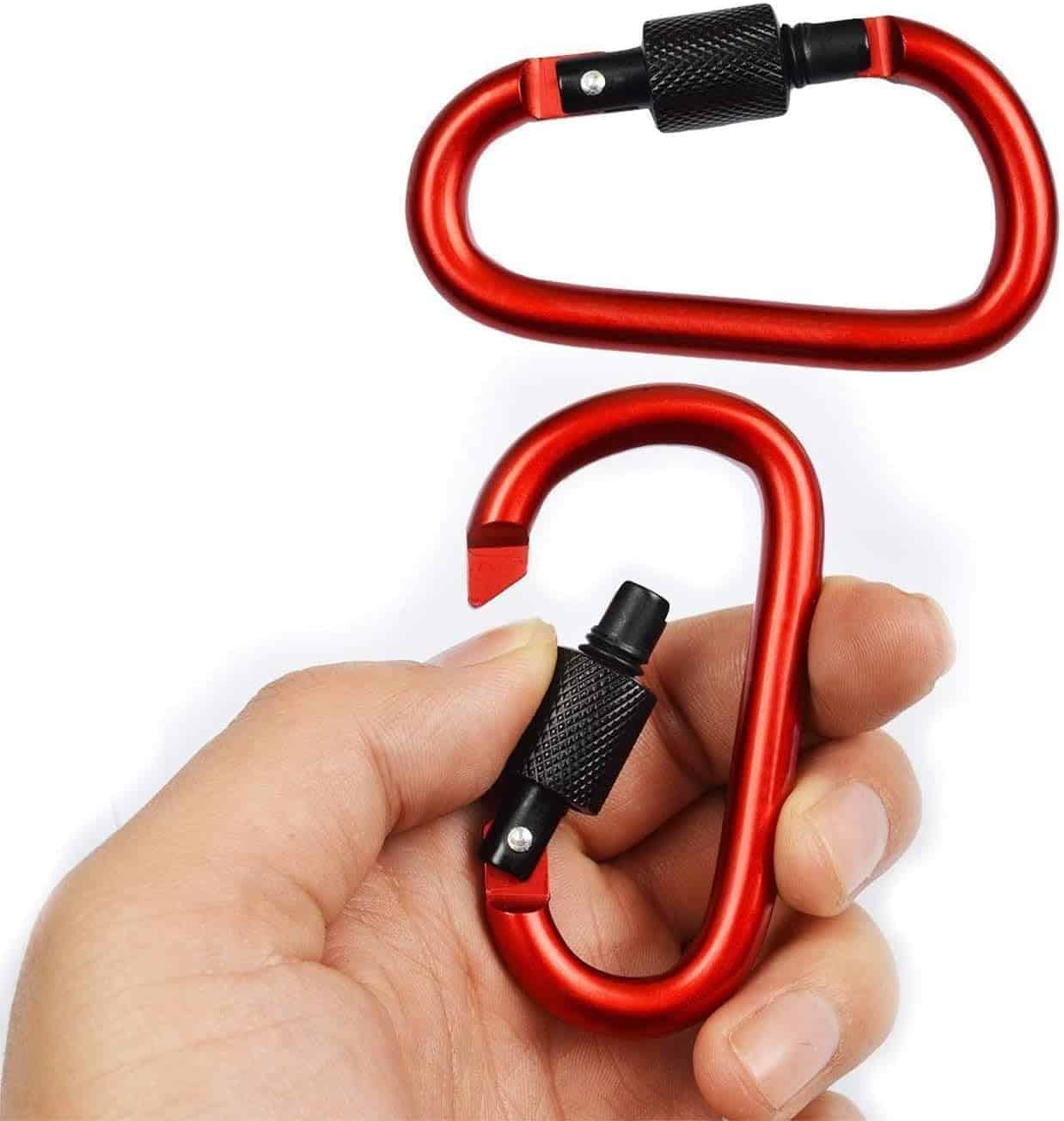 Onwon Aluminum Carabiner DRing Locking Key Security Camping Climbing