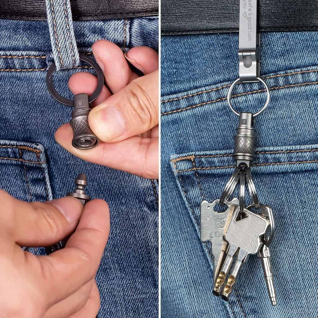 Titanium Swivel Key Holder UIInosoo Titanium Quick Release