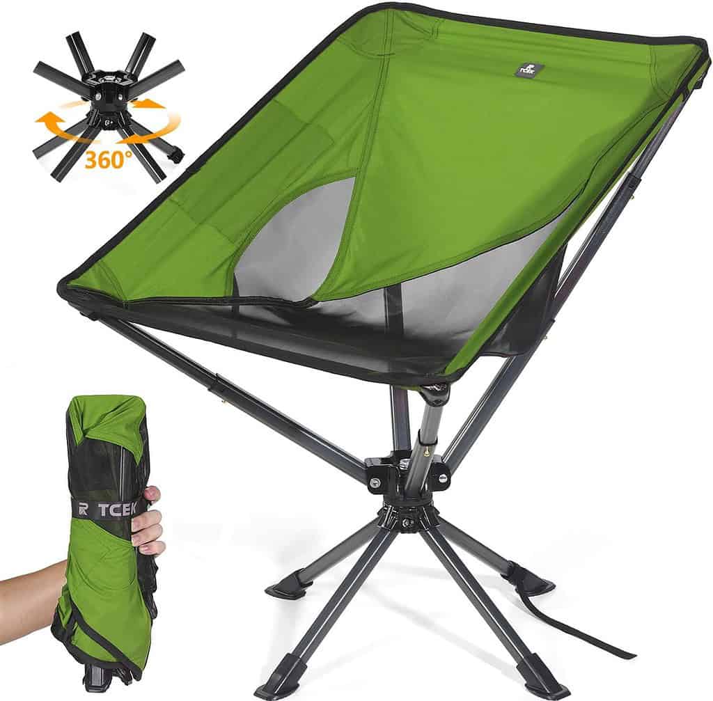 TCEK Swivel Portable Chair Camping Chairs Review Outdoor Overnights