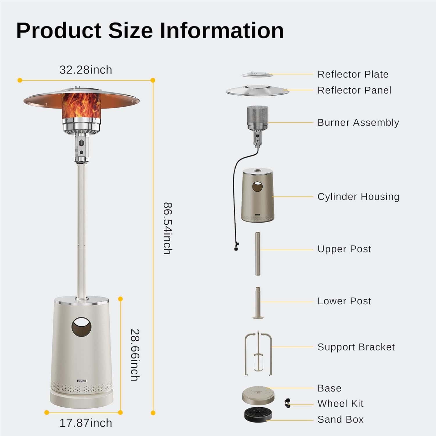 Portable Propane Patio Heater Space Heater Cuisinart Portable