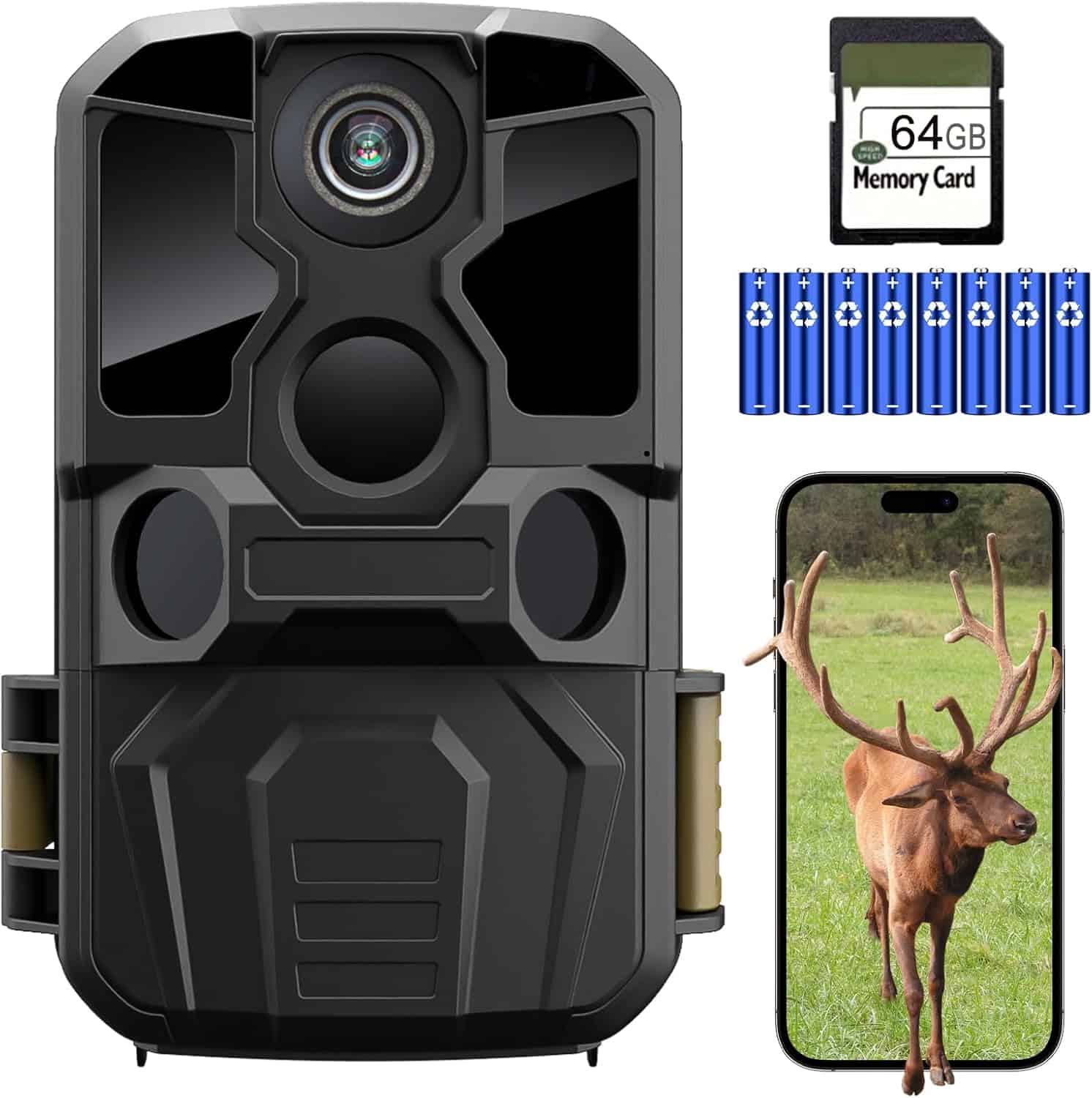 Spypoint Cellular Trail Camera Trail Camera WiFi 4K 64MP With 64GB
